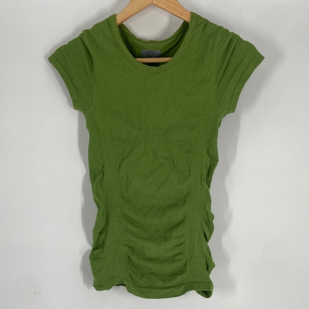 Athleta Green Short Sleeve Tee Shirt Size XS Gently Used